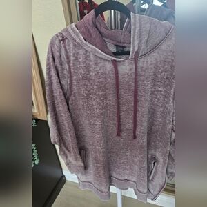 Torrid Burgundy Washed Hoodie